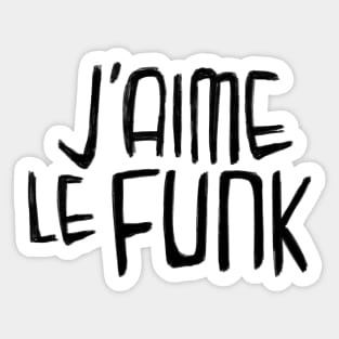 Funk Music Love, Funk Typography, J'aime le Funk Sticker